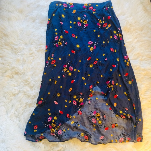 EXPRESS Floral Wrap Front Maxi Skirt Sz XL - Picture 3 of 11